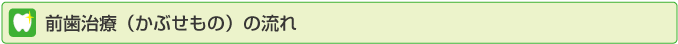 前歯治療(かぶせもの)の流れ